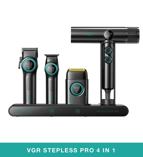 VGR STEBLESS PRO 4 in 1مجموعه ی کامل ماشین اصلاح و سشوار