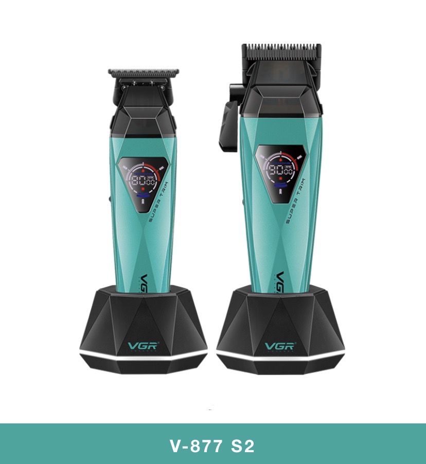 VGR-V877 S2ست ماشین اصلاح سر و ریش مجموعه ی دو عددی وی جی ار