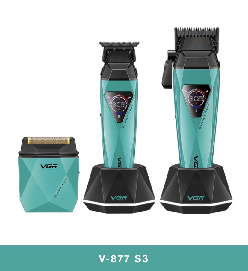 VGR-V877 S3ست کاشین اصلاح مو شخصی و ازایشگاهی وی جی ار